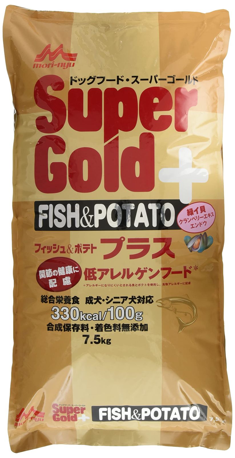 スーパーゴールド Superg フィッシュ-ポテト プラス 関節ケア 7.5kg 7.5キログラム x 1