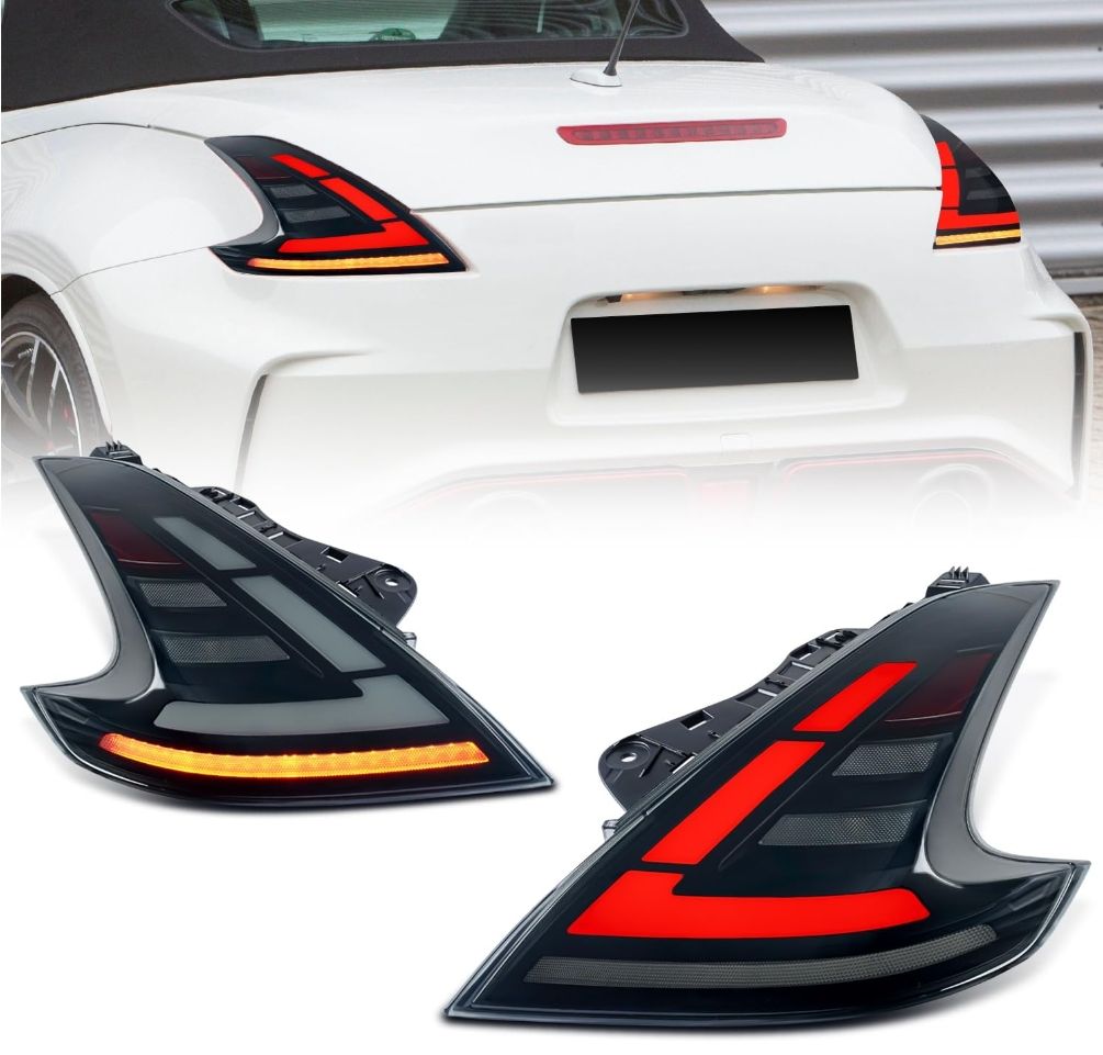 日産 フェアレディZ 6代目 Z34型 370Z テールランプ リアライト 全LED 2008- 流れるウインカー オープニングモーション搭載 左右2点セット 純正交換 ポン付け taillights for NISSAN Z34 370Z