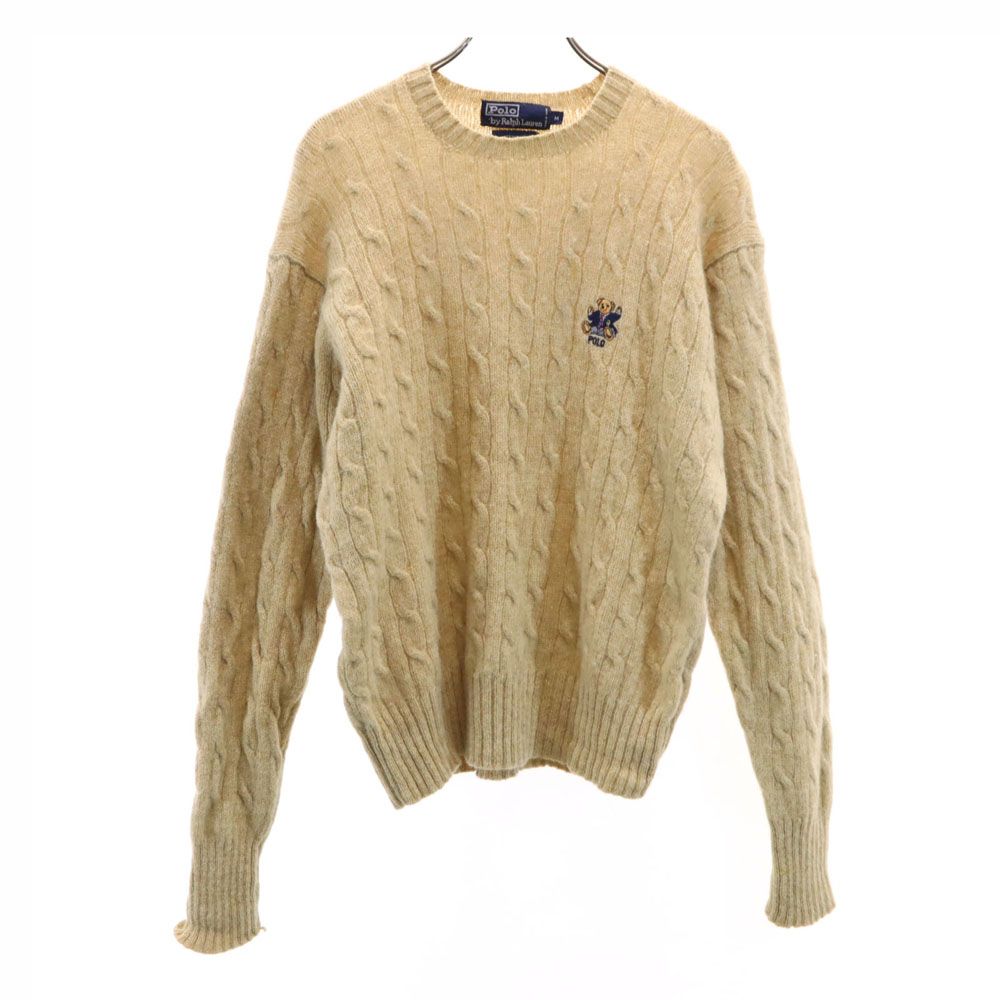 ポロバイラルフローレン ウール オールド 長袖 セーター L ベージュ系