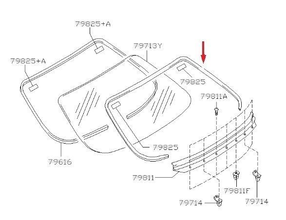 日産 S14 シルビア リア ガラスモール 検索 純正 ウインドシールド リヤ ウィンドウ モールディング エンジン ボディ マフラー ドア JN36
