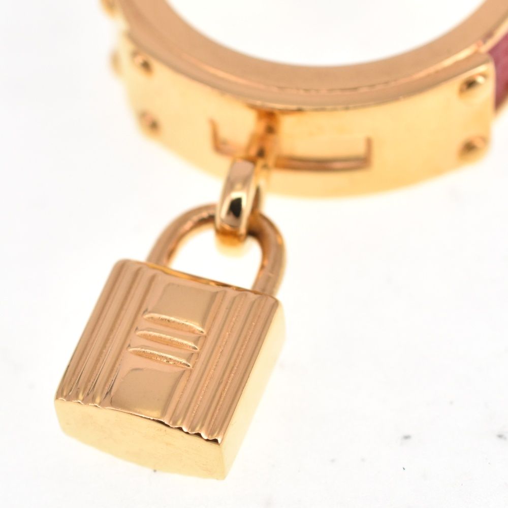 エルメス HERMES スカーフリング ケリー カデナチャーム レザー