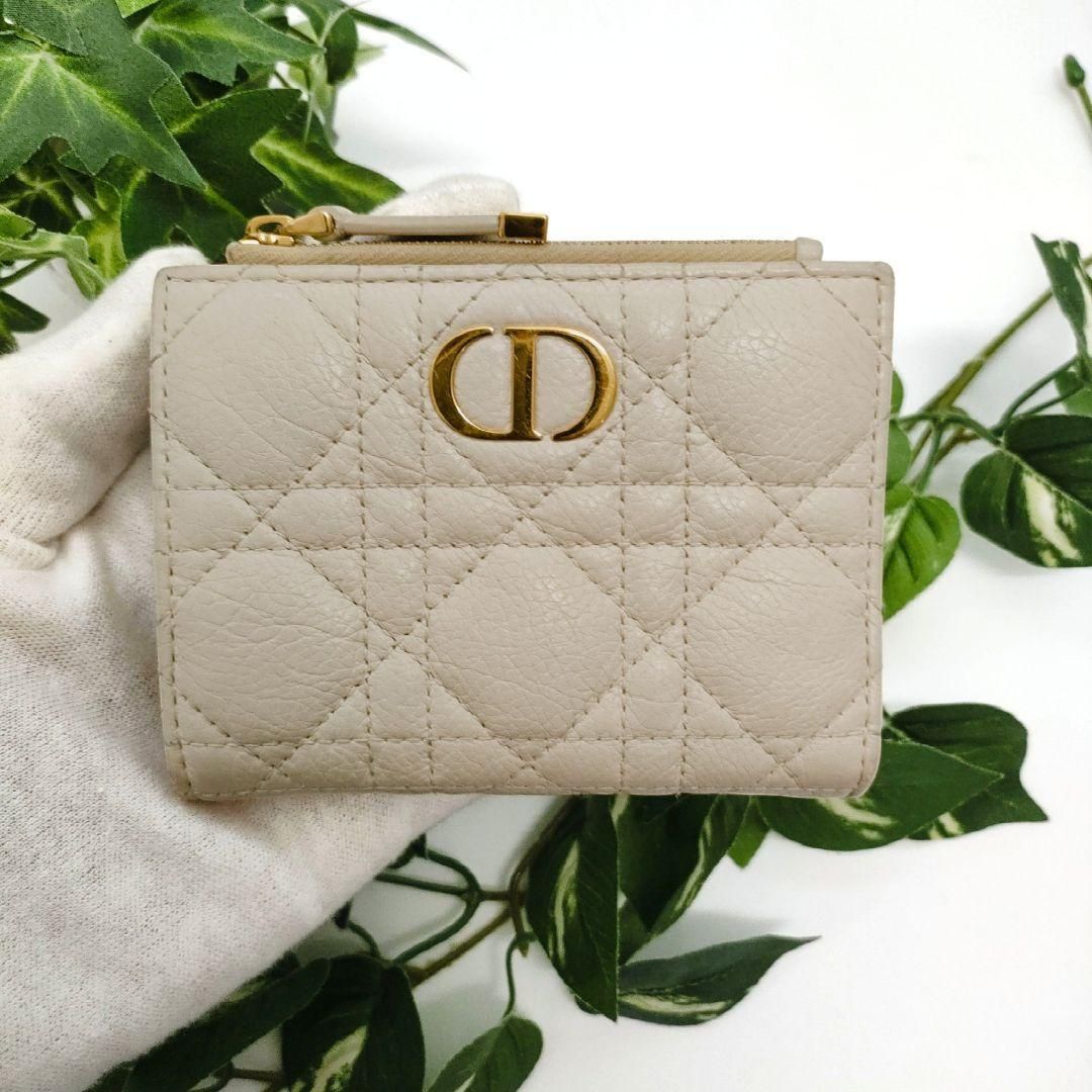 美品】現行 ディオール 折り財布 CDロゴ カナージュ ダリアウォレット