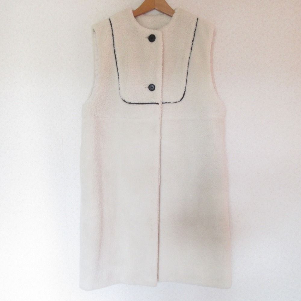 美品 22AW yori ヨリ もこもこロングジレ ベスト YR2225-135AW F オフ 