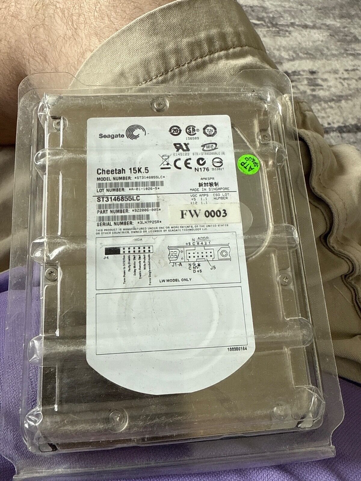 Seagate Cheetah 15K.5 146.8GB Internal 15000RPM 3.5 ST3146855SS HDD
