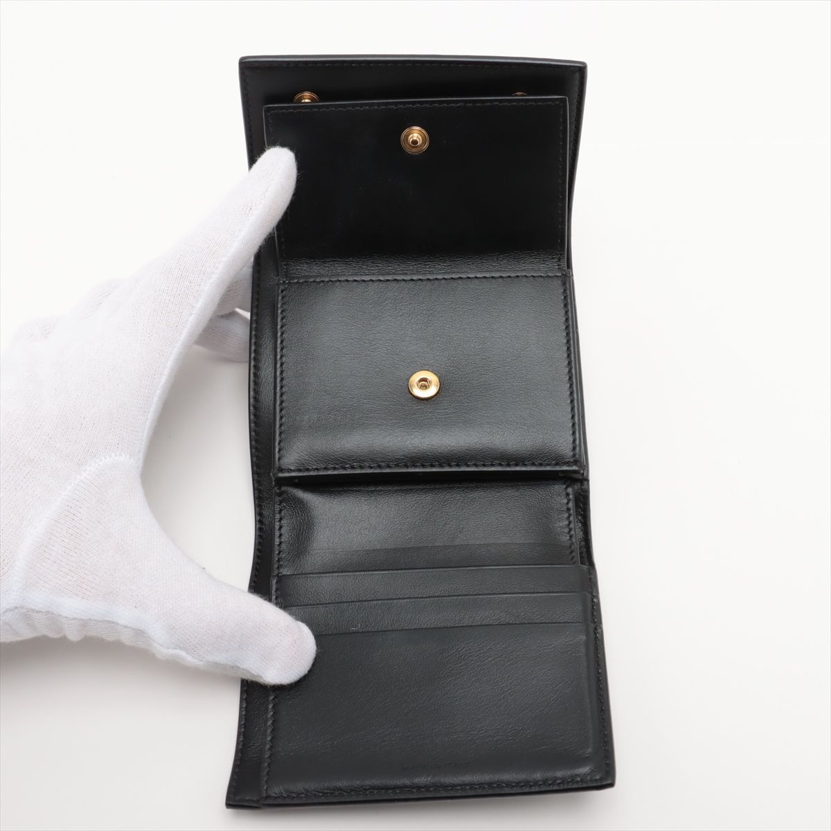 美品 セリーヌ スモール トリフォールド ウォレット トリオンフ  