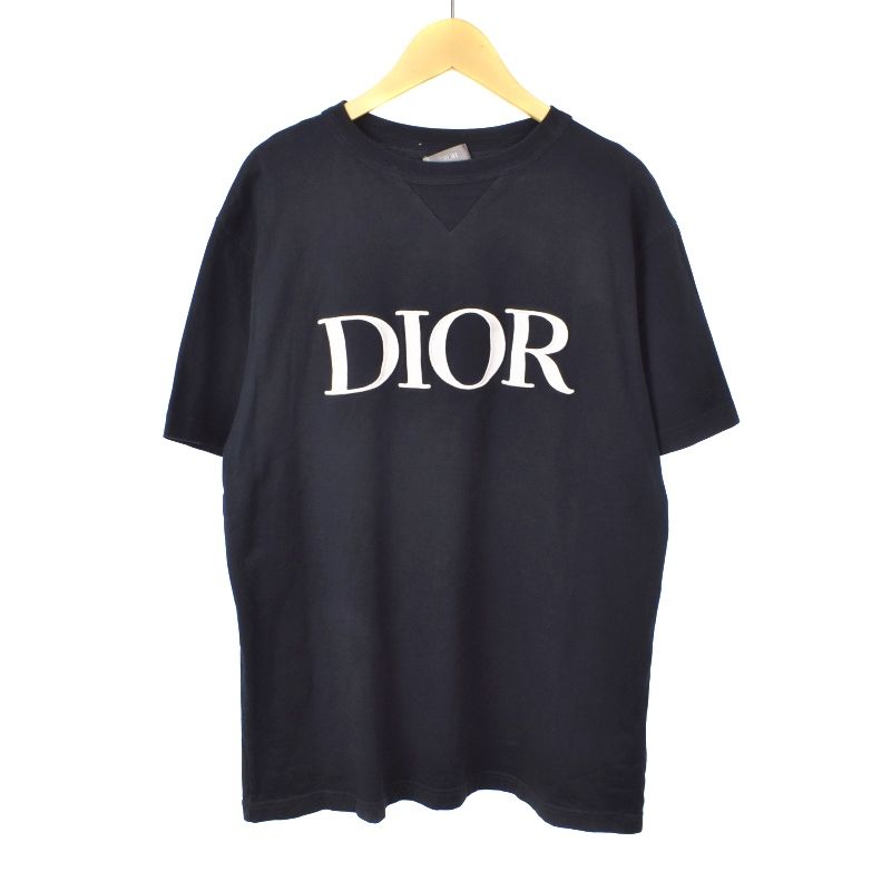 ディオールオム Dior HOMME 21SS Over Size Logo Tee Tシャツ カットソー 半袖 ロゴ 刺繍 S 黒 ブラック  183J685A0677 ■GY18 メンズ