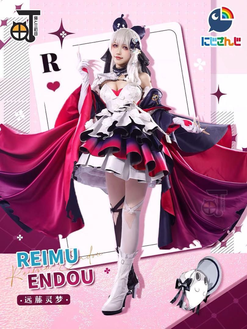 【もぬ様せんよ】にじさんじ　EN 遠藤霊夢　コスプレ　衣装セット杖付き 超人気新品 もぬ様せんよ】にじさんじEN 遠藤霊夢コスプレ衣装