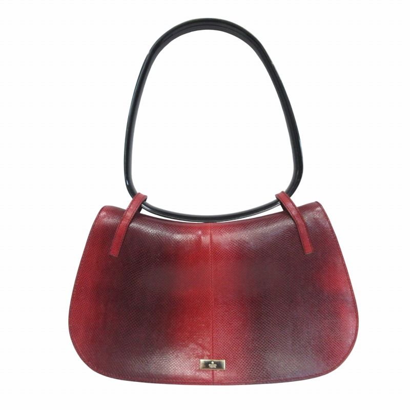 オールドグッチ GUCCI リザード ハンドバッグ ホーボ―バッグ レザー 