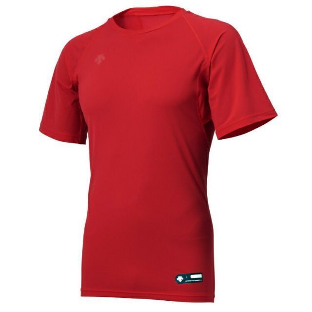 DESCENTE デサント ジュニア丸首半袖アンダーシャツ レッド 160サイズ JSTD-721B RED | スポーツ スポーツ用品 野球 ベースボール ベースボールウェア トレーニングウェア ジュニア 丸首 半袖 アン