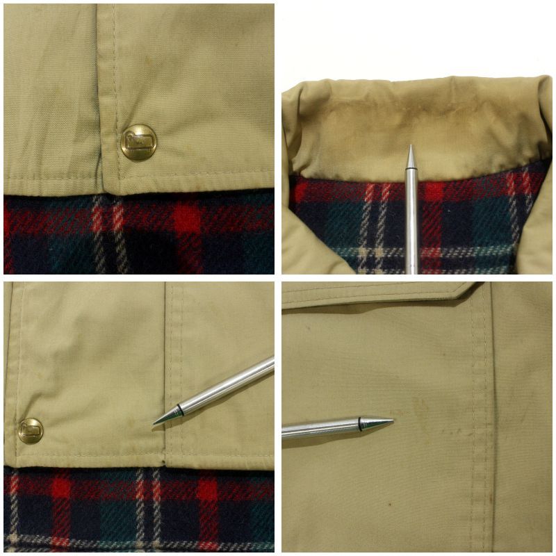 70s USA製 vintage WOOLRICH リバーシブル B面チェック柄 ベスト