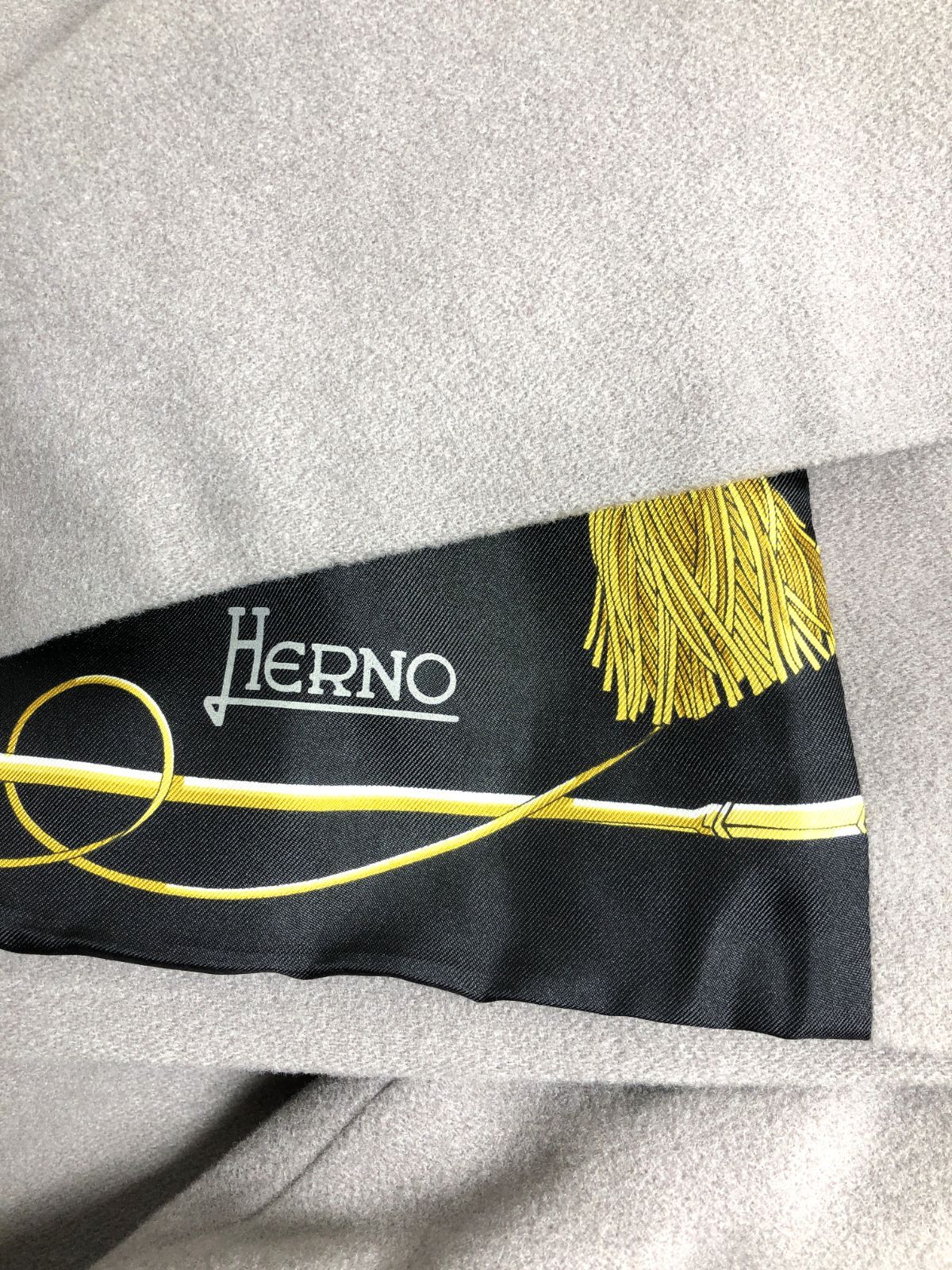 DH396】HERNO ヘルノ カシミア ラマ コート サイズ42 レディース