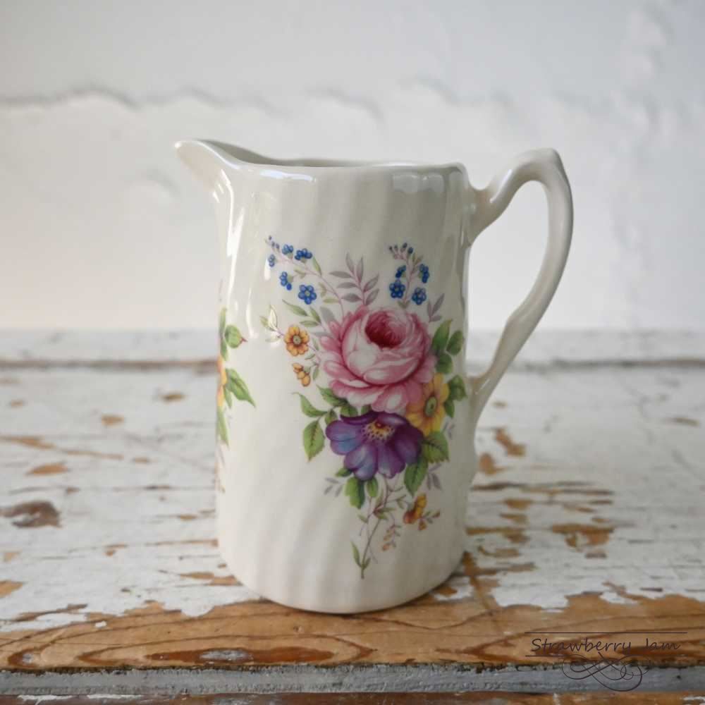 ICO-136 英国ヴィンテージ ピッチャー 花器 フラワー 水差し 花瓶