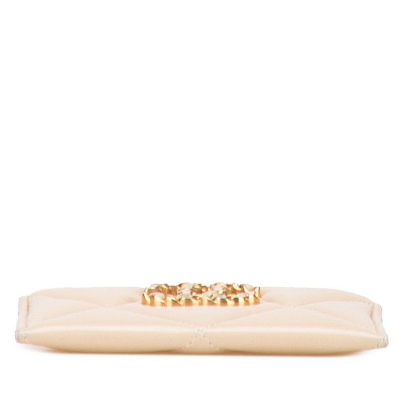 シャネル ココマーク マトラッセ カードケース パスケース ベージュ  