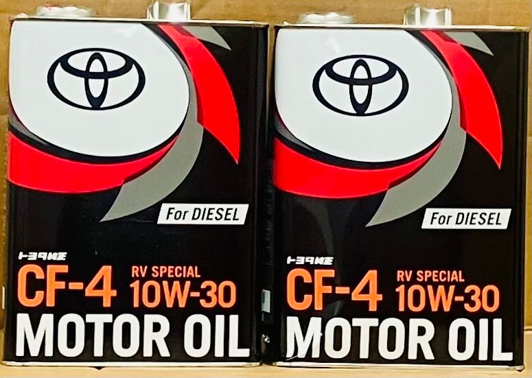 【訳あり】トヨタ･純正オイル　ディーゼル RV 10W-30 4L 　2缶セット