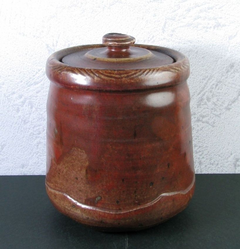 古陶磁 瀬戸焼 鉄釉水指 注文 幅：19.7cm 木箱付 茶道具/24b047 2025年