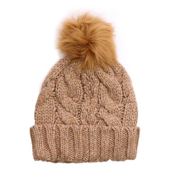 UGG/アグ 22589 Cable Beanie W Pom ケーブル ビーニー W ポム リブ