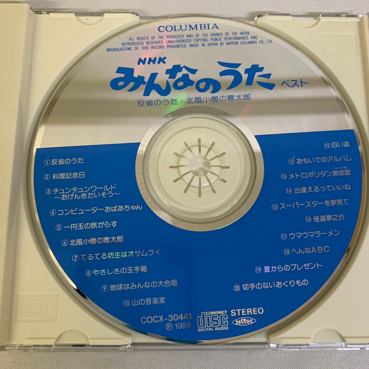 NHK みんなのうた ベスト 反省のうた 北風小僧の寒太郎 CD 【681