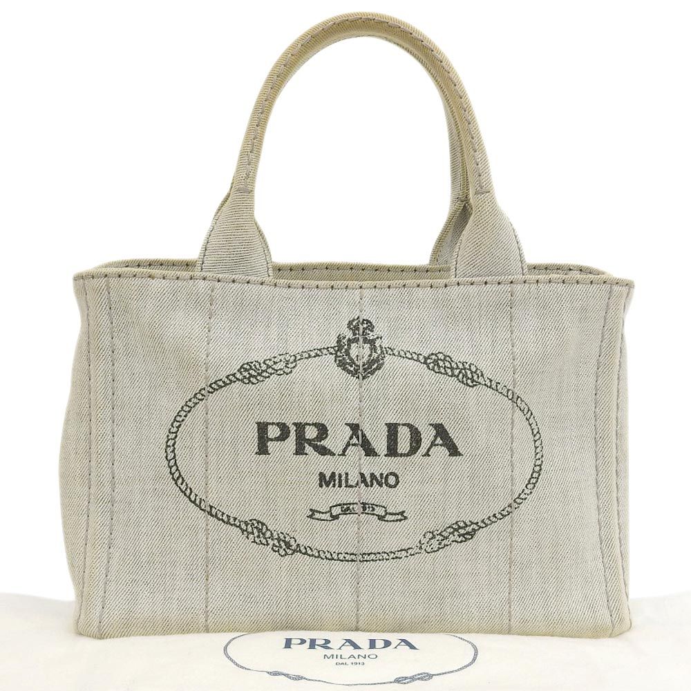 本物保証】 布袋付 プラダ PRADA カナパトート ロゴ トートバッグ  
