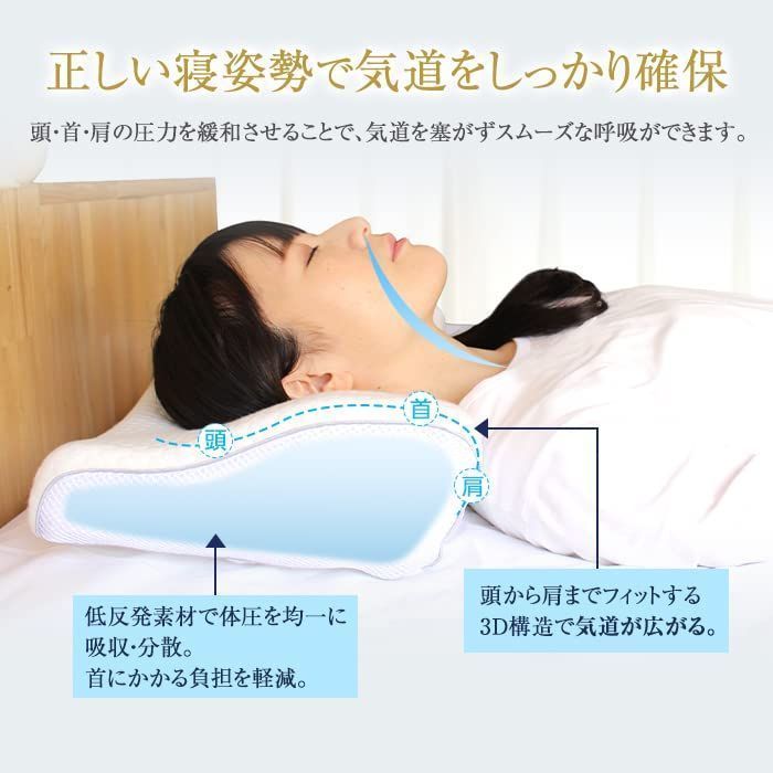 【新着商品】枕 安眠 丸洗い可能 通気性 低反発枕 寝返り 通気性 横向き 仰向