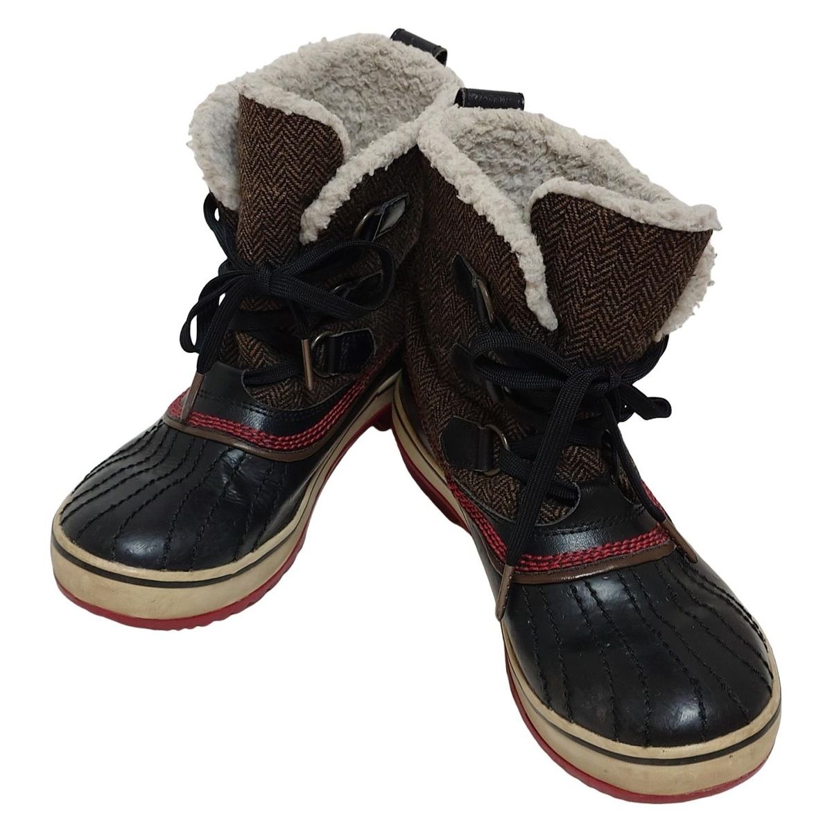 SOREL(ソレル) ショートブーツ 24 レディース - 黒×ブラウン