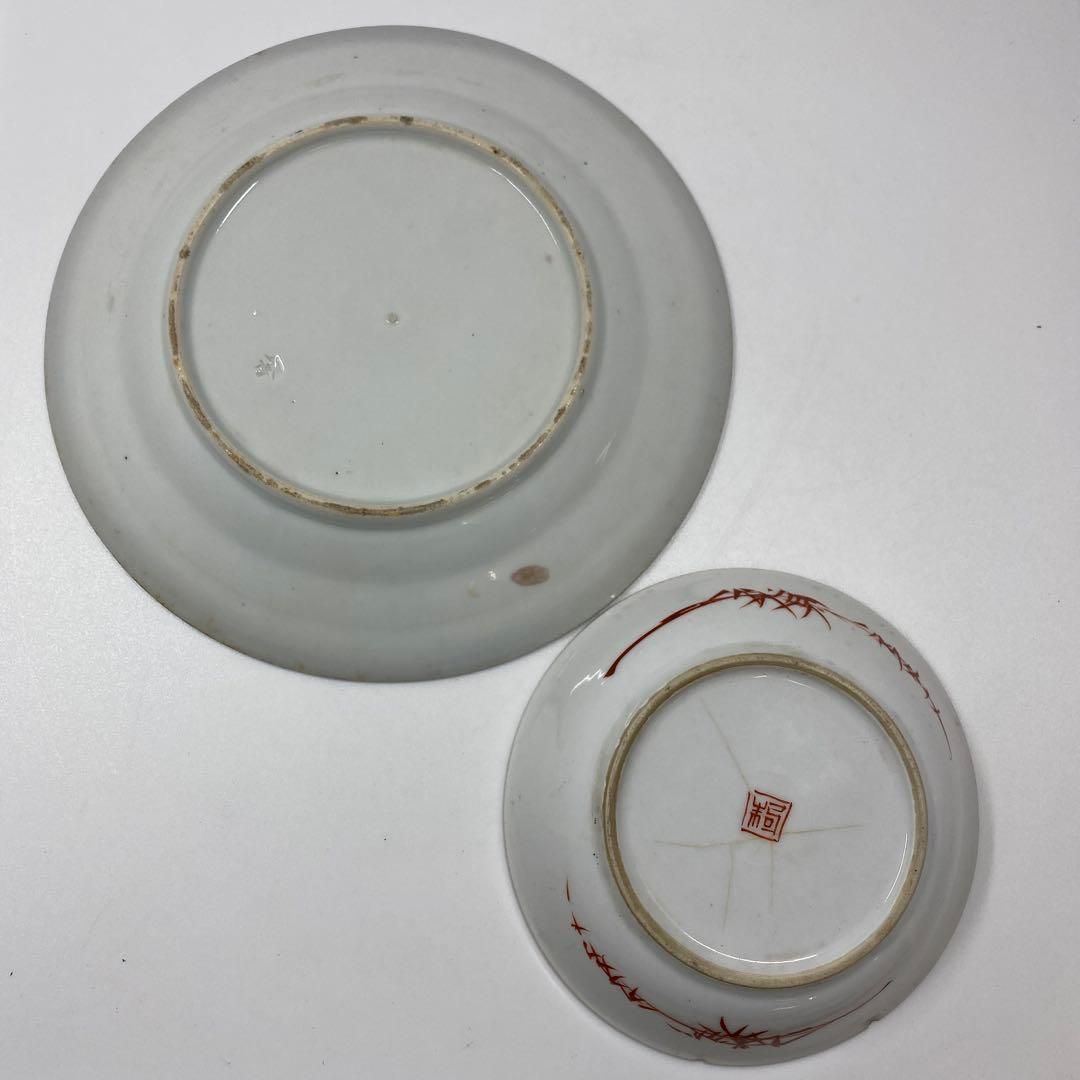 中国美術 十錦手中皿等2枚 直径14/21㎝ 東Y6-1218④ - メルカリ