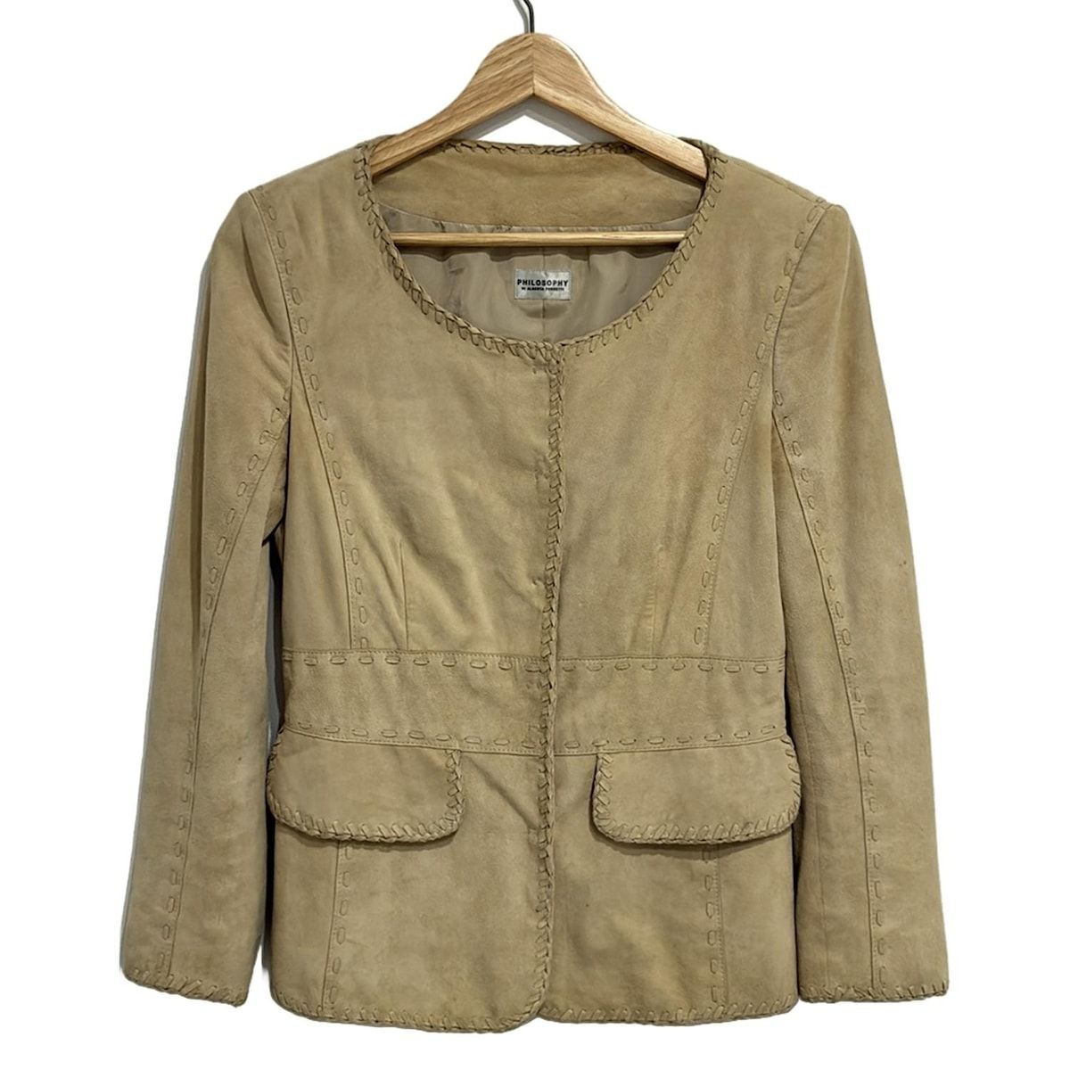 PHILOSOPHY di ALBERTA FERRETTI フィロソフィーディアルベルタフェレッティ ジャケット サイズ40 M レディース - ベージュ 長袖|秋|冬