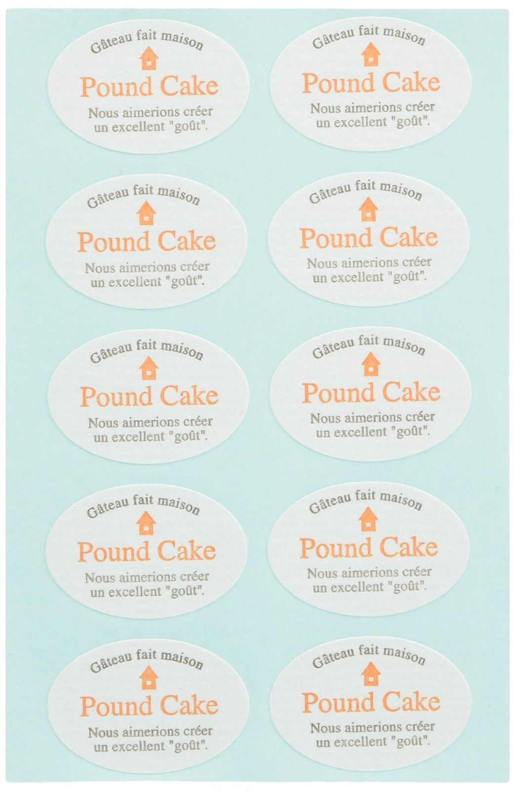 ヘッズ Heads ケーキシール ハンドメイド パウンドケーキ W 30 H 20 mm 奉書紙 HCK 6 S