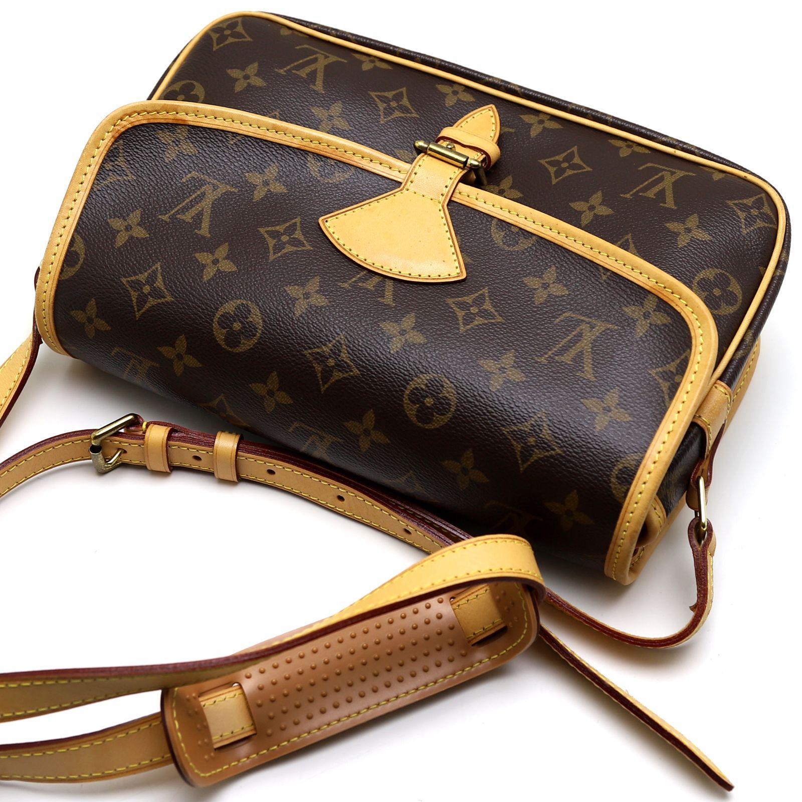 正規品 ルイヴィトン ソローニュ ショルダーバッグ モノグラム pvc レザー ルイヴィトン モノグラム ソローニュ ショルダーバッグ PVC