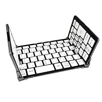 【中古-非常に良い】 MOBO 折りたたみ型 Bluetooth 日本語配列 キーボード【 ブラック 】専用ケース兼スタンド付き MOBO Keyboard AM-KTF83J-GB