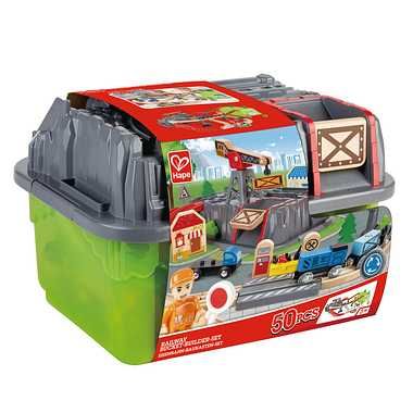 Hape(ハペ) お片付けボックスレールセット E3764 知育玩具 3歳以上