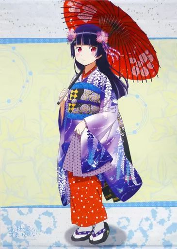 【】タペストリー(大型) 黒猫(舞妓) 描き下ろしB1タペストリー 「俺の妹がこんなに可愛いわけがない。」 C89グッズ