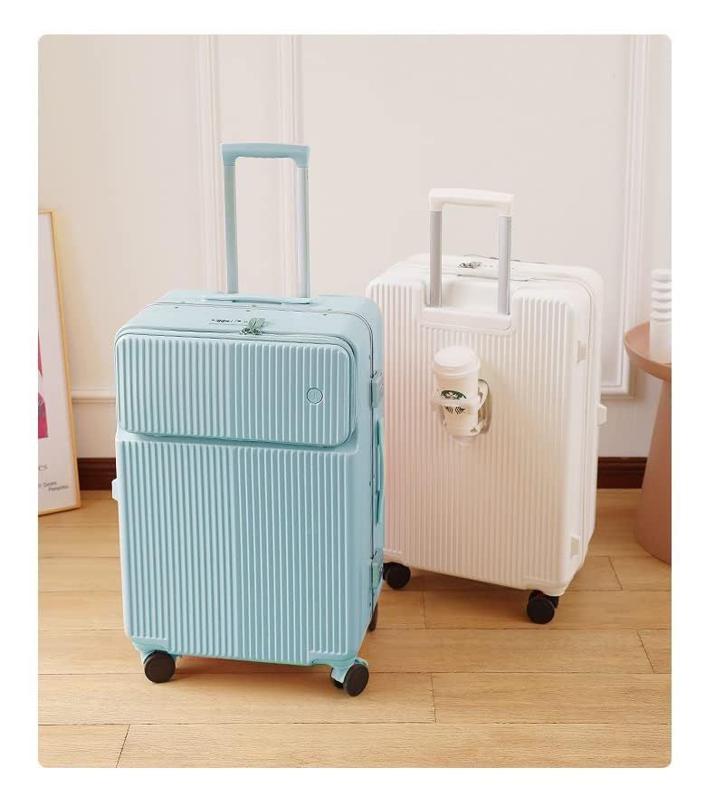  ブルー 4泊6日60リットル 修学出張入院 ブレーキ止まる360度回転 TSAロック搭載 頑丈 超軽量 ジッパー キャスターロック付き トランク カップホルダー付き キャリーバッグ トップオープンパソコンケース フロントオープン 機内持ち込み スーツケ その他 旅行かばん 小分けバッグ