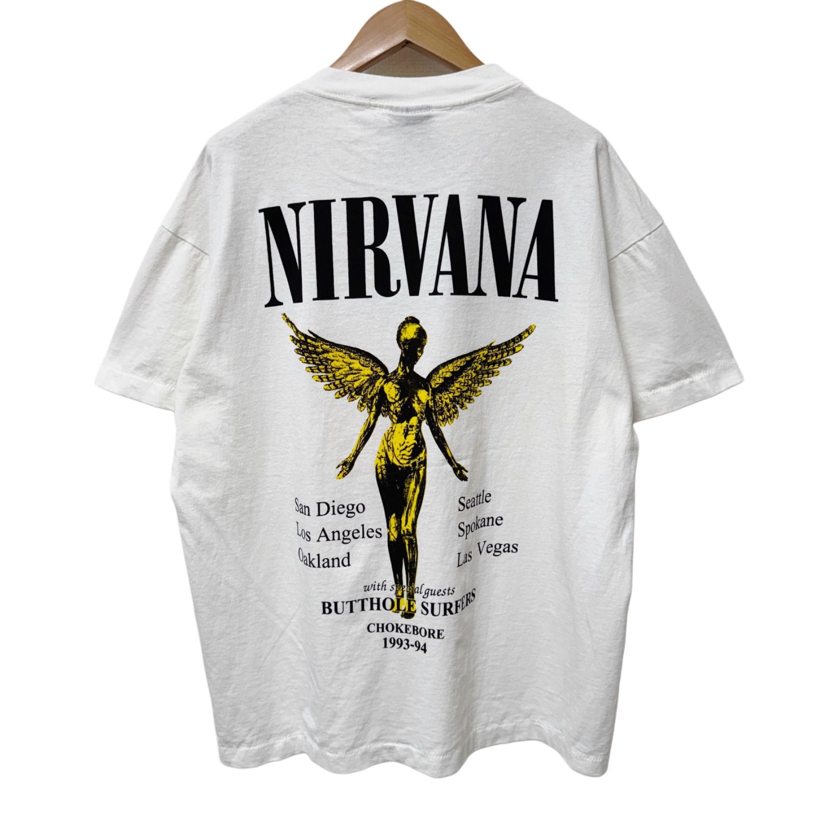 ニルヴァーナ Tシャツ 【90s VINTAGE NIRVANA】GIANT ニルヴァーナ Tシャツ XLサイズ ブラック 90s USA製