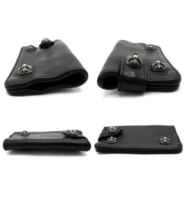  クロムハーツ CHROME HEARTS KEY CASE クロスボタン レザー キーケース s 4857 キーケース 小物