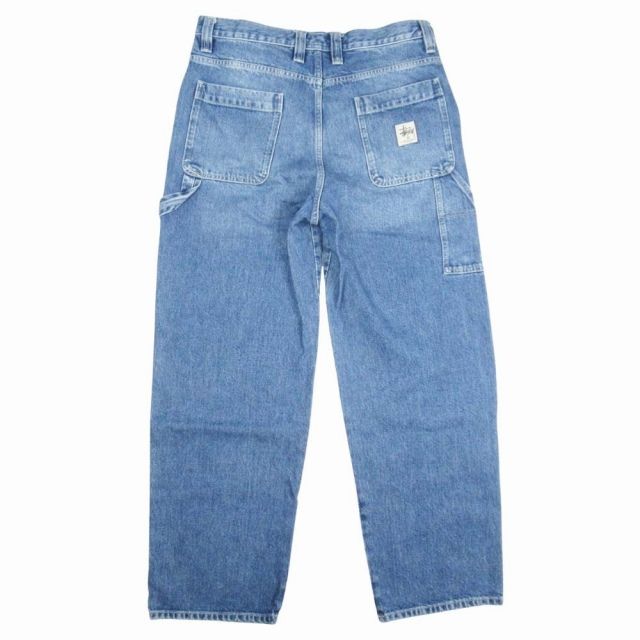 【着画】Stussy ダブルニー　デニム　ペインターパンツ　34サイズ 着画】Stussy ダブルニー デニム ペインターデニム 34インチ