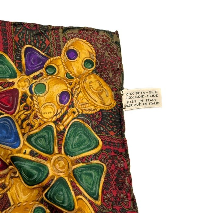 シャネル CHANEL 注文 スカーフ ペイズリー柄 おしゃれ シルク ダーク