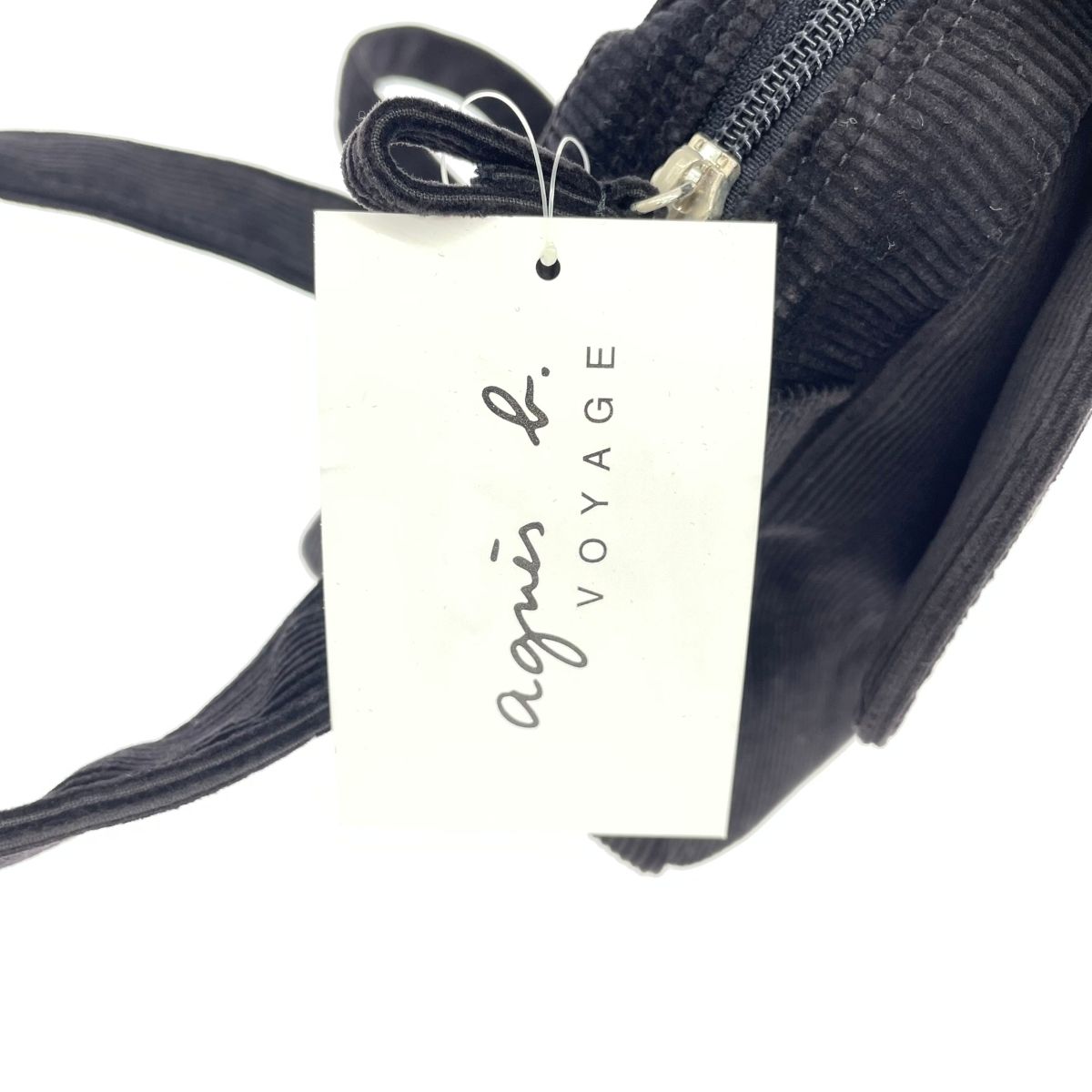 agnes b. アニエスベー  ショルダーバッグ   ブラック コーデュロイ レディース 　240001147784 agnes b. アニエスベー ショルダーバッグ ブラック コーデュロイ