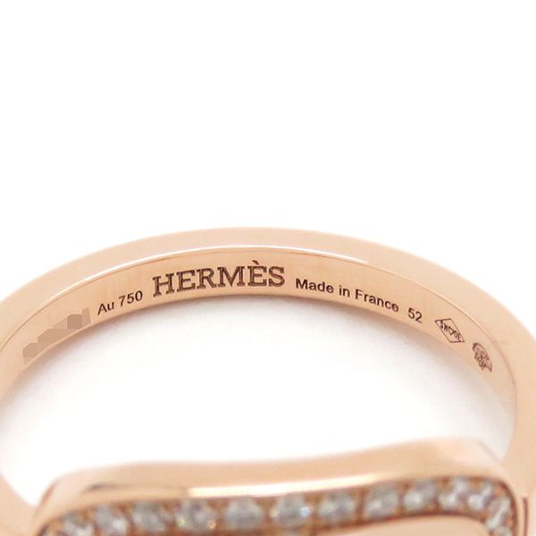 エルメス HERMES リング 指輪 シェーヌダンクル コントゥール MM K18PG