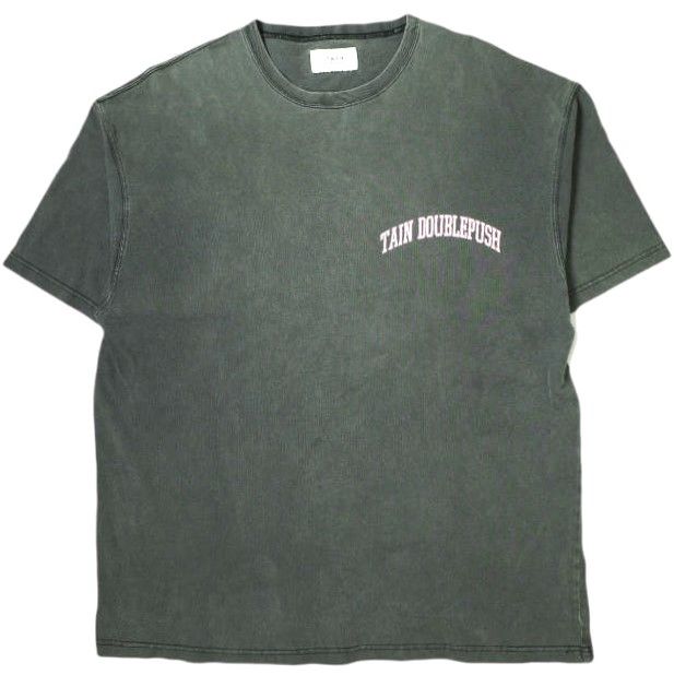 TAIN DOUBLE PUSH x ROYAL FLASH タインダブルプッシュ ロイヤルフラッシュ 21SS 別注 リバーシブルTシャツ XL ブラック 半袖 プリント トップス g18264