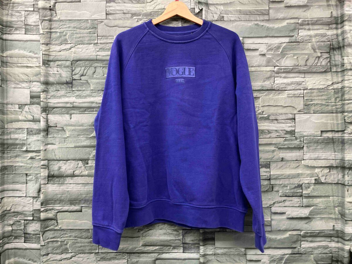 KITHキス×VOGUE ヴォーグ スウェット Crewneck Logo Box Granita パープル