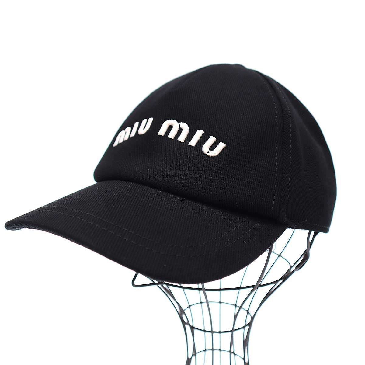 miu miu ブラック ベースボールキャップ miu miu ブラック ベースボールキャップ - メルカリ