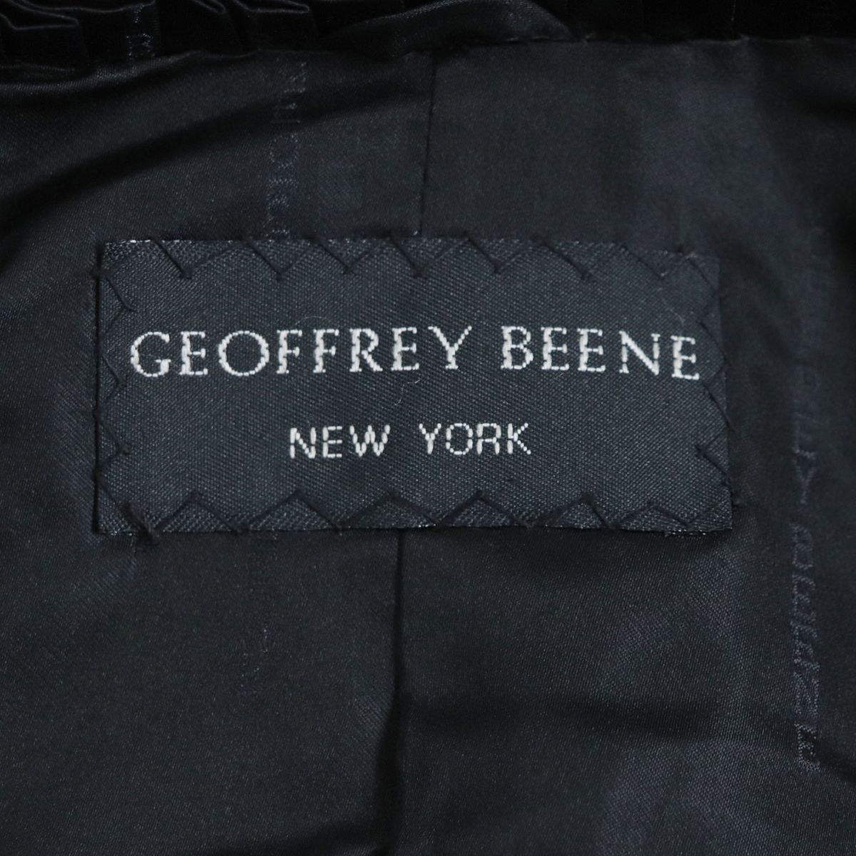 極美品▽GEOFFREY BEENE MINK ミンク 逆毛 裏地ロゴ柄 本毛皮コート