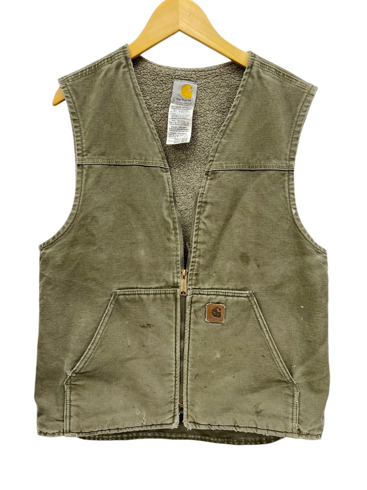 Carhartt (カーハート) 中綿ベスト 裏地ボア メキシコ製 M カーキ メンズ/028