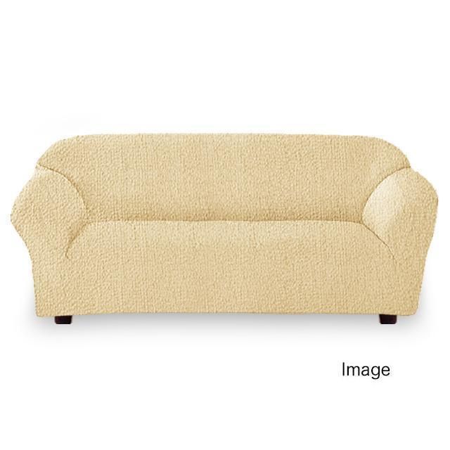 一体型 ソファーカバー フィットタイプ ポコポコ素材 超ストレッチ Lサイズ 3人掛用 アイボリー NEXPOTALLINN_EU