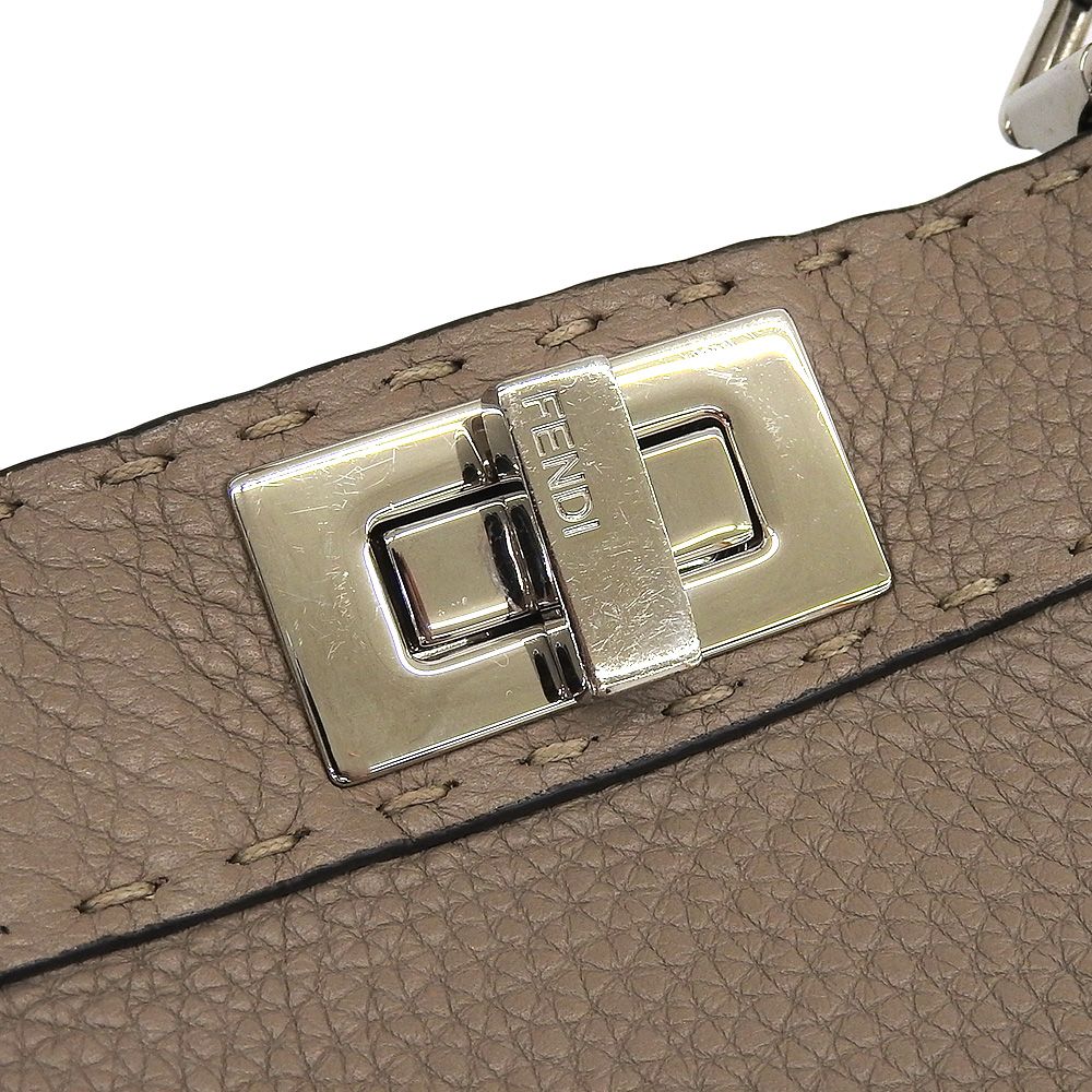 FENDI 2WAYバッグ セレリア レザー ピーカブー エッセンシャリー 茶 PEEKABOO フェンディFENDI ピーカブーエッセンシャリー 2WAY