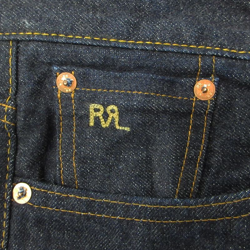 三重本店 RRL RALPH LAUREN ダブルアールエルラルフローレン デニムパンツ VINTAGE 5 POCKET EAST-WEST SELVEDGE DENIM ボタンフライデニムパンツ ネイビー サイズ 30 107 WWW_MORNINGWALKER_COM