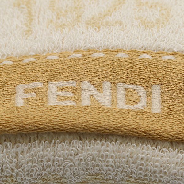 箱付き 美品 フェンディ バスタオル ズッカ柄 綿100％ ブラウン