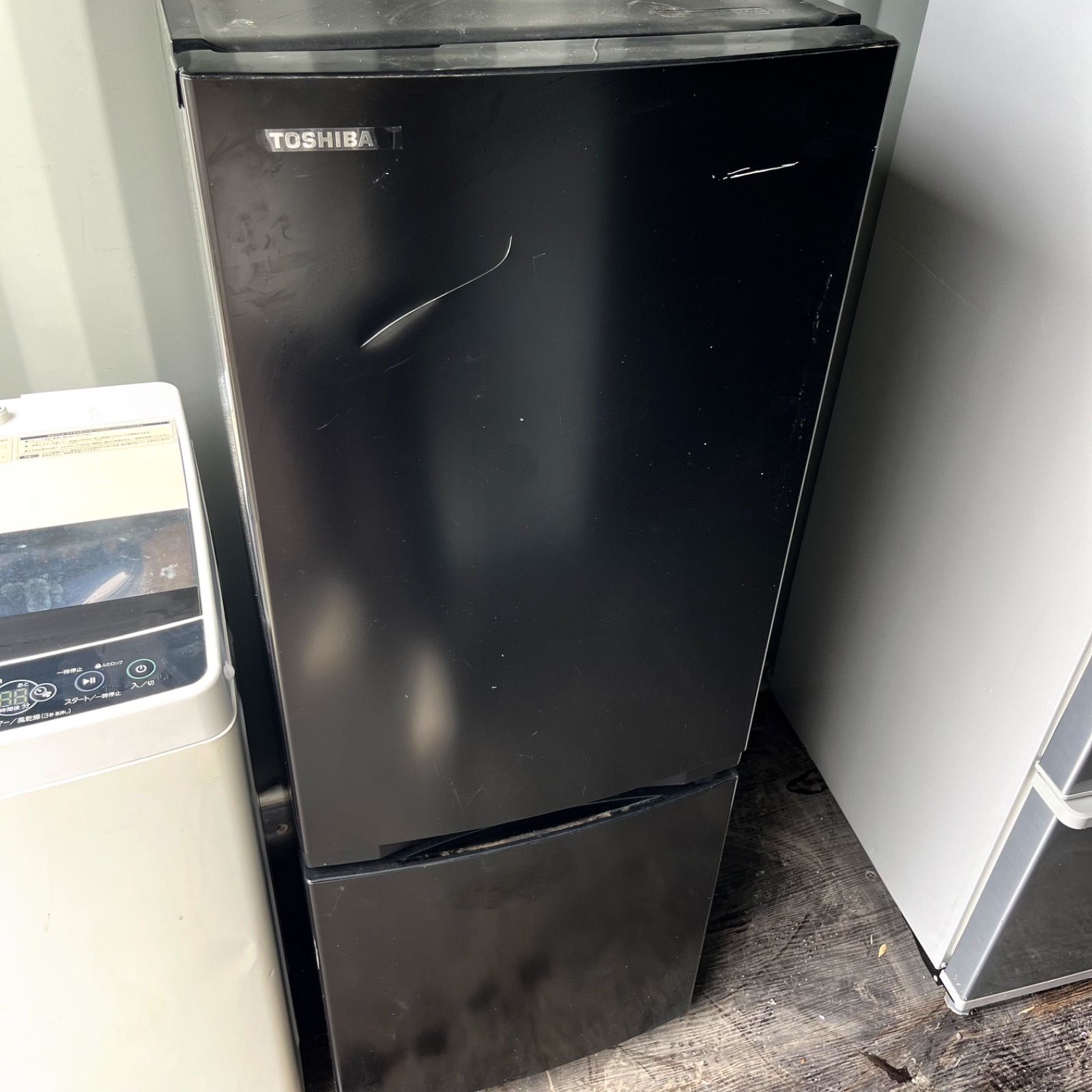 14取付無料！東芝スタイリッシュブラック冷蔵庫高性能風乾燥付き洗濯機