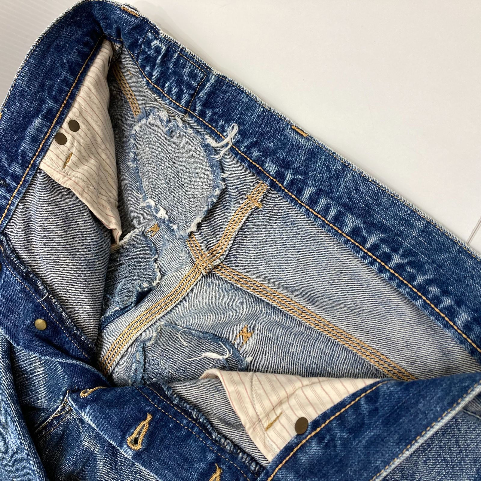 美品　GLADHAND ダメージ加工デニム 32インチ 美品 GLADHAND ダメージ加工デニム 32インチ - メルカリ