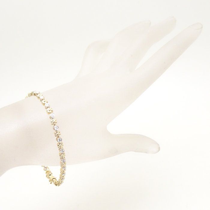 ポンテヴェキオ　フラワーモチーフ　ブレスレット　K18WG ダイヤモンド 楽天市場】ポンテヴェキオ フラワーモチーフ ダイヤモンド